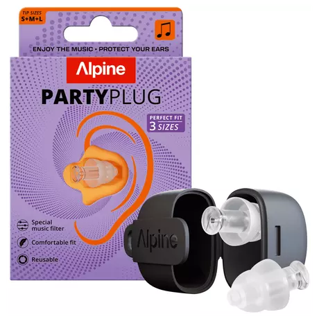 Alpine PartyPlug Transparant Herbruikbare Muziek Oordoppen 1 paar