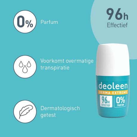 Deoleen Derma Extreme Deodorant Roller 96H 50 ML