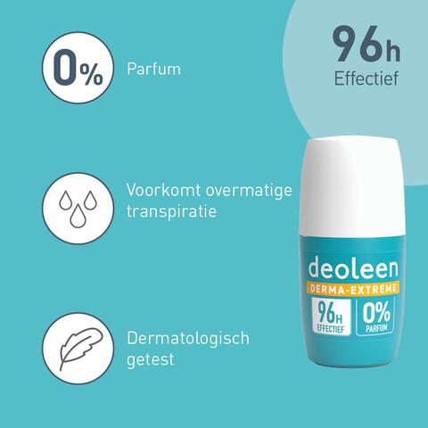 Deoleen Derma Extreme Deodorant Roller 96H 50 ML