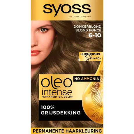 Syoss Oleo Intense Permanente Haarkleuring 6-10 Donkerblond/Blond Foncé