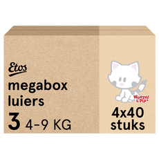 Etos Woezel & Pip Luiers Midi Maat 3 4-9 kg Megabox 4x40 stuks