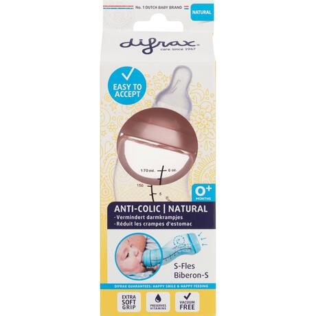 Difrax S-fles Natural Small 170 ML Anti-koliek babyfles vanaf geboorte
