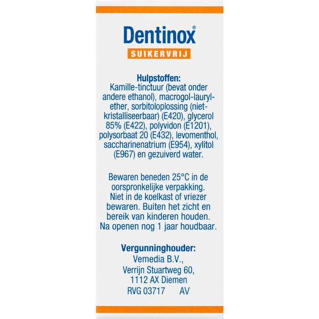 Dentinox Suikervrij 9 ML