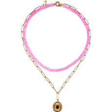Ketting dubbel roze/goud by Kim Kötter