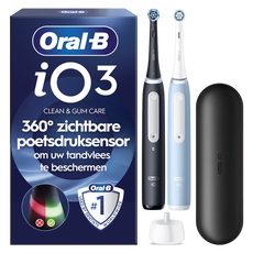Oral-B iO 3 Zwart & Blauw Duo Elektrische Tandenborstels