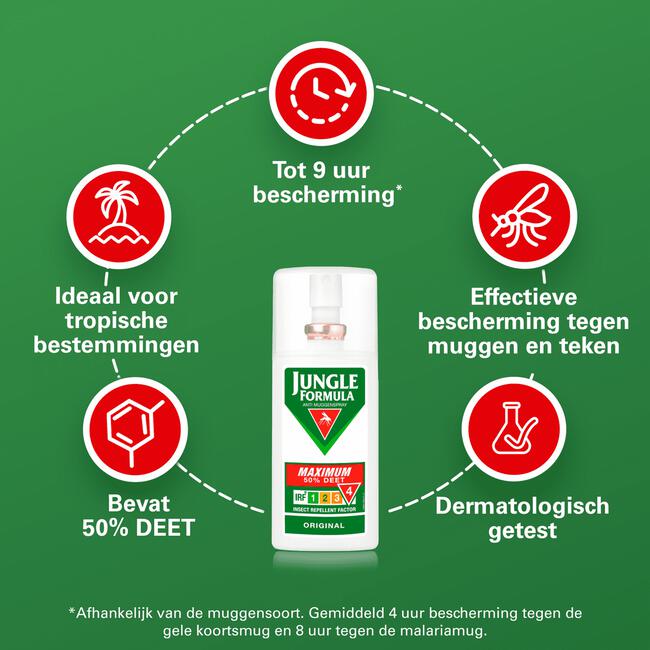 Jungle Formula Anti Muggenspray Maximum 50% DEET 75 ML