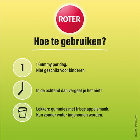 Roter 1000mg Vitamine C Gummy Juicy Apple 30 stuks