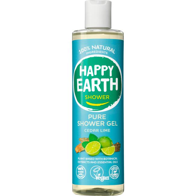 Happy Earth Cedar Lime 100% Natuurlijke Douchegel 300 ML