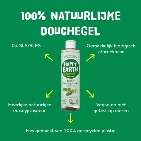Happy Earth Pure Shower Gel Eucalyptus 300 Ml
