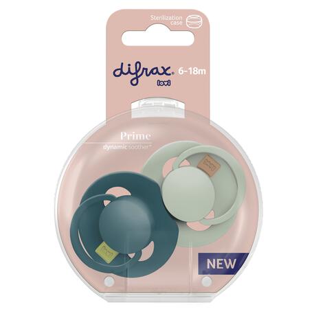 Difrax LOVI Prime Fopspeen 6-18 Maanden Pistachio/Green BPA-vrij