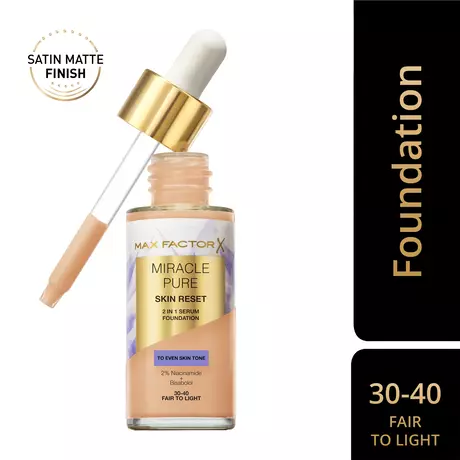 Max Factor Miracle Pure Serum Foundation 30-40 Fair To Light 30 ML