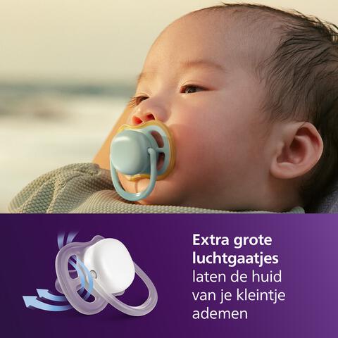 Philips Avent Fopspeen Ultra Air 0-6M SCF087/03 2 stuks