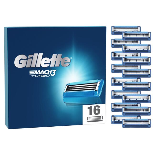 Gillette Mach3 Turbo Navulmesjes 16 stuks
