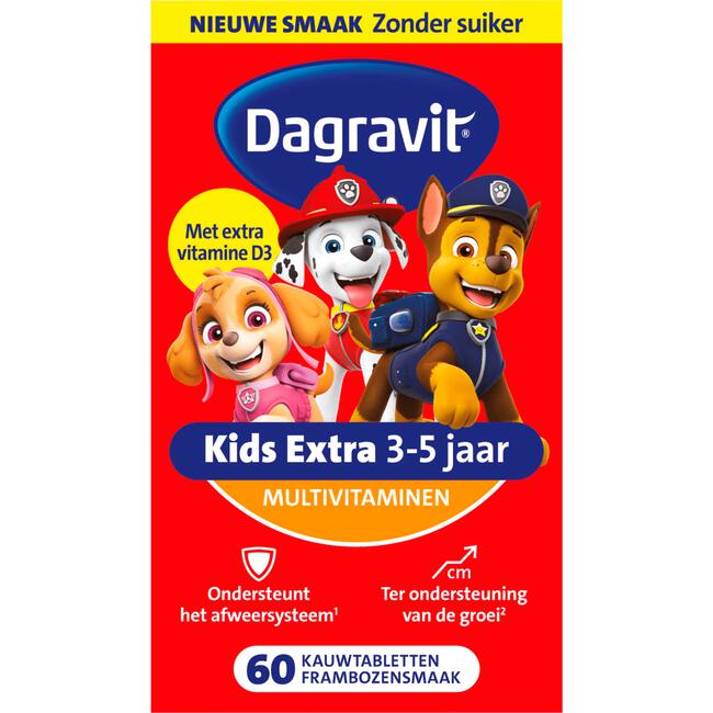 Dagravit Kids Multivitaminen Gummies Xtra 3-5 jaar 60 stuks