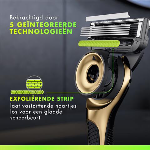 GilletteLabs Scheersysteem 1 Handvat Met 5 Navulmesjes En Reisetui