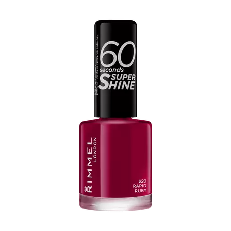 Rimmel London 60 Seconds SuperShine nagellak 320 Rapid Ruby 8 ML