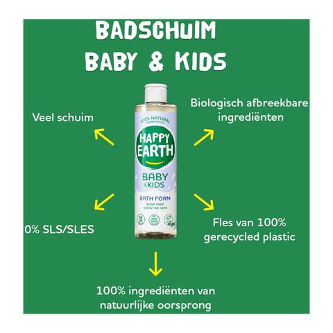 Happy Earth 100% Natuurlijke Baby & Kids Badschuim 100 ML
