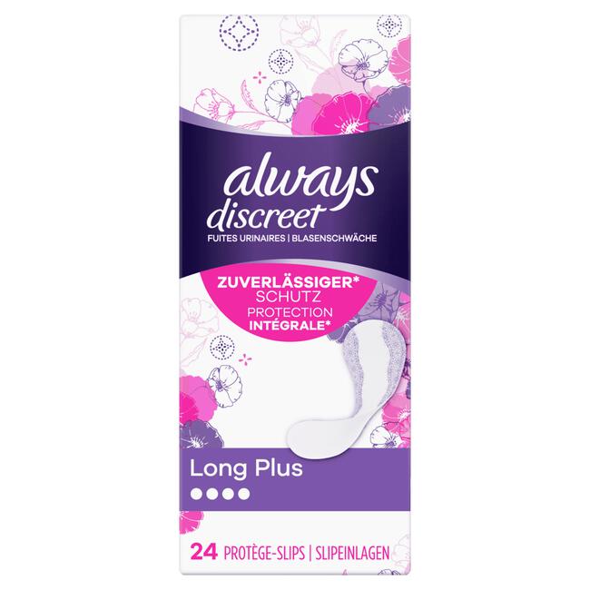 Always Discreet Long+ Inlegkruisjes Voor Urineverlies x24