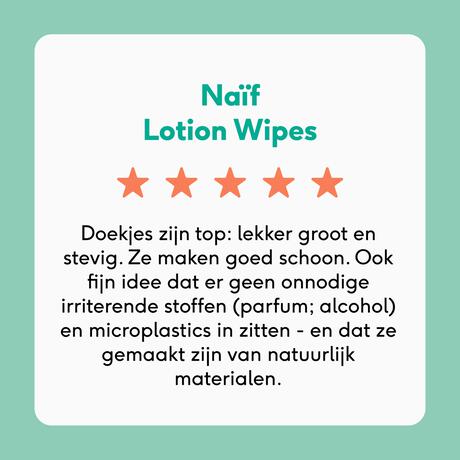 Naïf Plasticvrije Lotion Billendoekjes 3x54 stuks