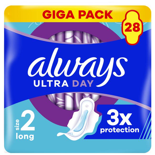 Always Ultra Maandverband Long Met Vleugels 28 stuks