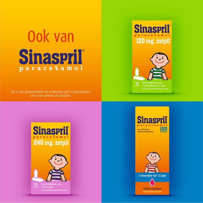 Sinaspril Paracetamol 120 mg 16 kauwtabletten