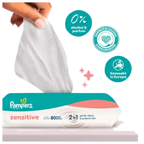 Pampers Sensitive Billendoekjes 20x80 Stuks
