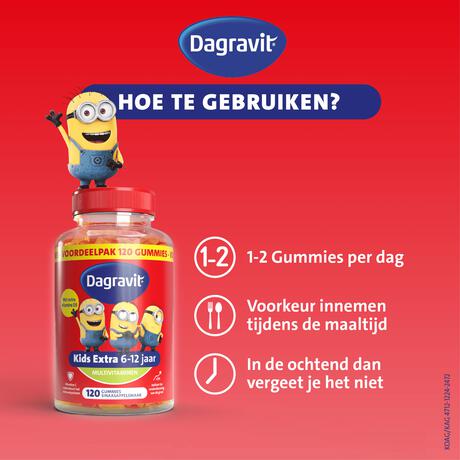 Dagravit Kids-Xtra 6-12 jaar Vitaminions 120 gummies