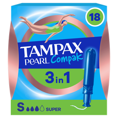 Tampax Pearl Compak Super Tampons Met Inbrenghuls 18 Stuks
