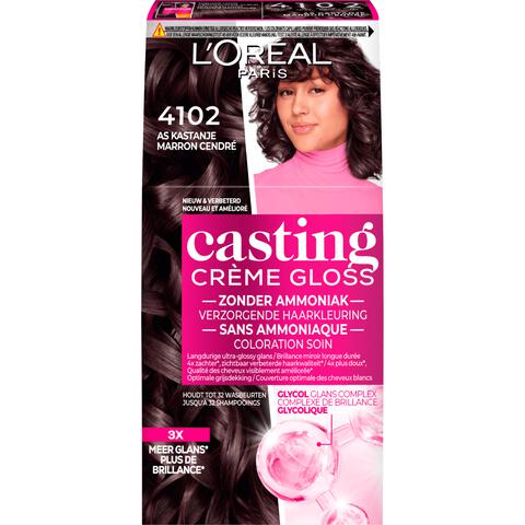 L'Oréal Paris Casting Crème Gloss Haarverf 4102 Cool Chestnut Parelmoer Kastanjebruin