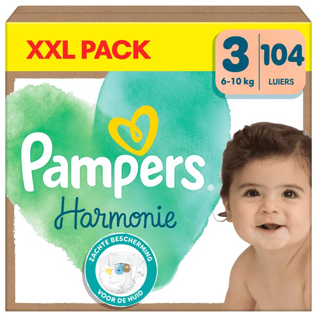 Pampers Harmonie XXL Pack Luiers Maat 3 6-10 KG 104 stuks