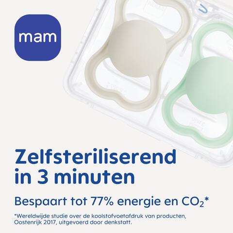 MAM Supreme Fopspenen 16M+ Blue 2 stuks