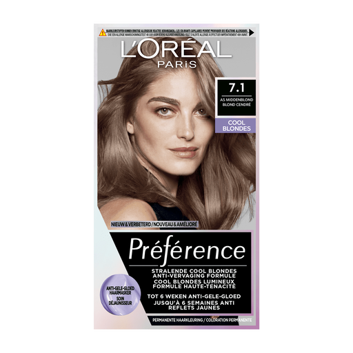 L'Oréal Paris Préférence Cool Blondes Permanente Haarverf 7.1 Iceland
