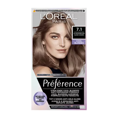 L'Oréal Paris Préférence Cool Blondes Permanente Haarverf 7.1 Iceland