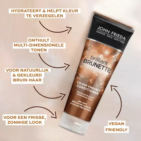 John Frieda Brilliant Brunette Colour Vibrancy Conditioner 250 ML
