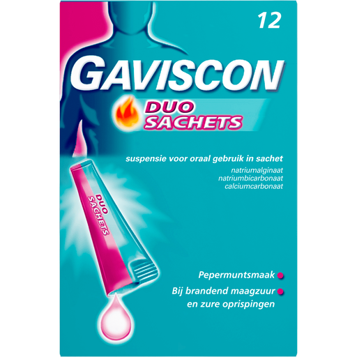Gaviscon DUO Sachet Maagzuurremmers 12 stuks