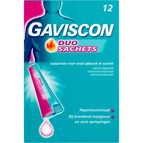 Gaviscon DUO Sachet Maagzuurremmers 12 stuks