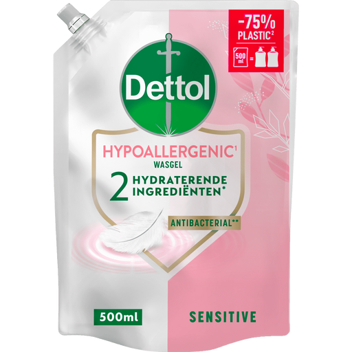 Dettol Sensitive Antibacteriële Handzeep Navulzak 500 ML