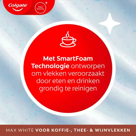 Colgate Max White for Coffee, Tea and Wine Stains Tandpasta 75 ML