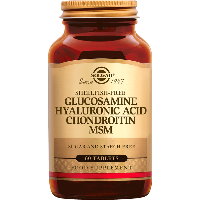 Solgar Glucosamine Hyaluronic Acid Chondroitin MSM 60 tabletten 60 EA ...