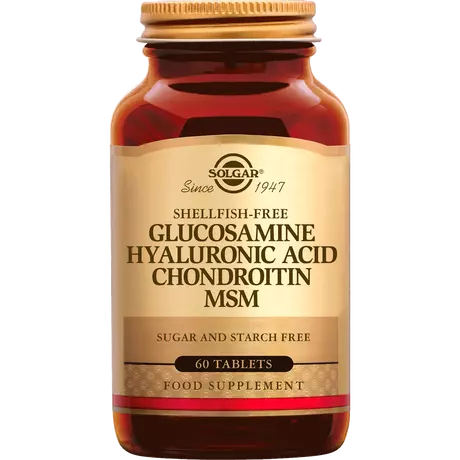 Solgar Glucosamine Hyaluronic Acid Chondroitin MSM Tabletten 60 stuks