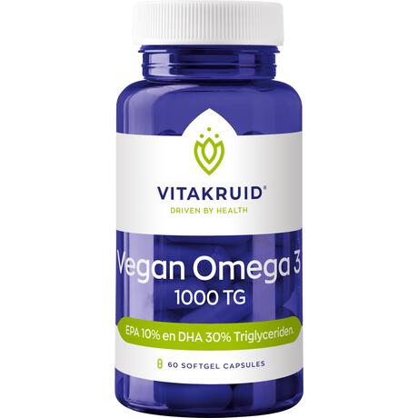 Vitakruid Vegan Omega-3 1000 TG capsules - 60 softgel capsules