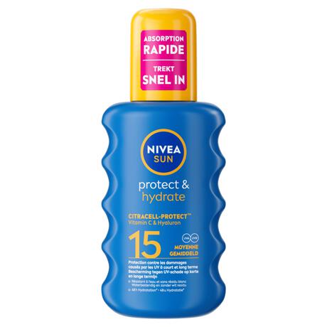 NIVEA SUN Zonnebrand Protect & Hydrate Spray SPF 15 200 ML