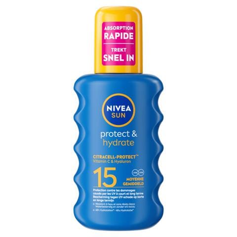 NIVEA SUN Zonnebrand Protect & Hydrate Spray SPF 15 200 ML