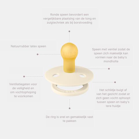 BIBS Fopspeen Two Pack Natuurlijk Rubber Woodchuck/Blush Maat 2