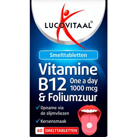 Lucovitaal B12 smelttabletten met Foliumzuur 60 stuks