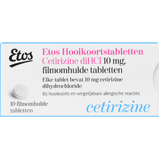 Etos Hooikoortstabletten Cetirizine diHCI 10 mg 10 stuks