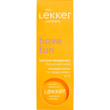 The Lekker Company Mandarijn & Citroen Deodorant Crème 30 GR