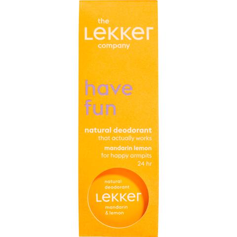 The Lekker Company Mandarijn & Citroen Deodorant Crème 30 GR