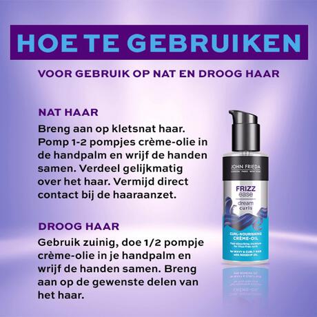John Frieda Frizz Ease Dream Curls Crème Oil Voor Pluizig Haar 100 ML