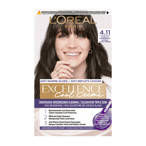 L'Oréal Paris Excellence Cool Creams Haarverf 4.11 Ultra Ash Bruin